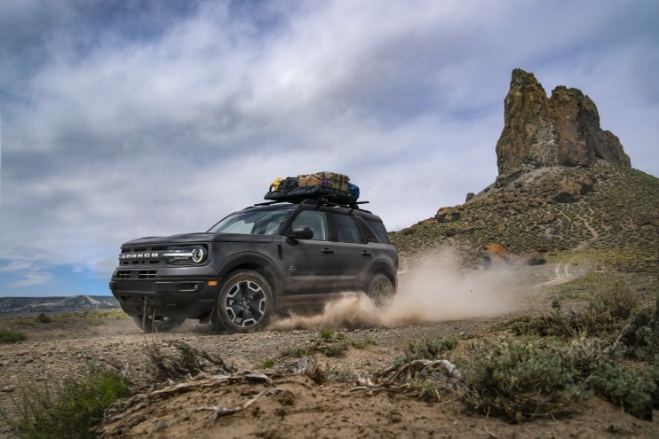 Ford Bronco Sport off-road in the desert.